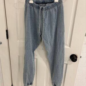 Katie J NYC Casual Light Blue Cotton Jogger Pants Size Girls XL